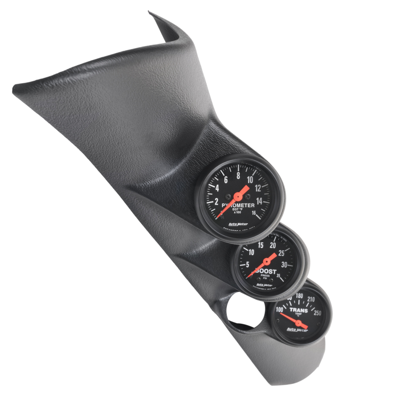 Autometer 98-02 Ram L6-5.9L Diesel A-Pillar Z-Gauge Kit Boost/EGT/Trans 35PSI / 1600 Deg / 250 Deg thumbnail 9