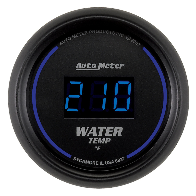Autometer Cobalt Digital 52.4mm Black 0-300 deg F Water Temperature Gauge thumbnail 5