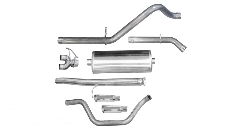 Corsa 2010-2013 Chevrolet Silverado Ext. Cab/Std. Bed 1500 4.8L V8 Polished Sport Cat-Back Exhaust thumbnail 2
