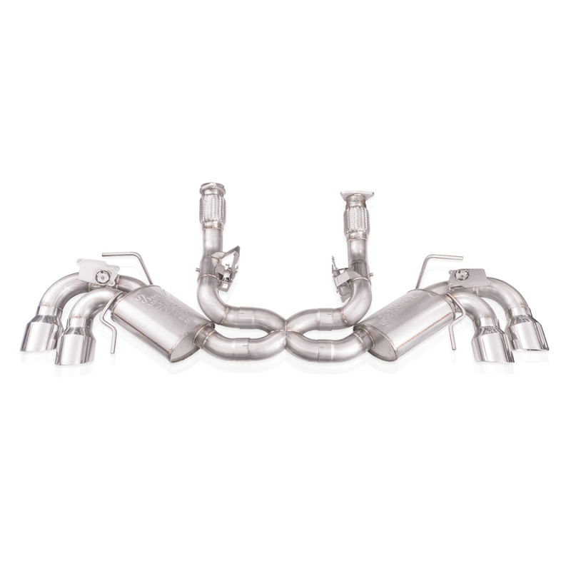 Stainless Works 20-21 Chevrolet Corvette C8 6.2L Redline Cat-Back Exhaust w/ Polished Tips