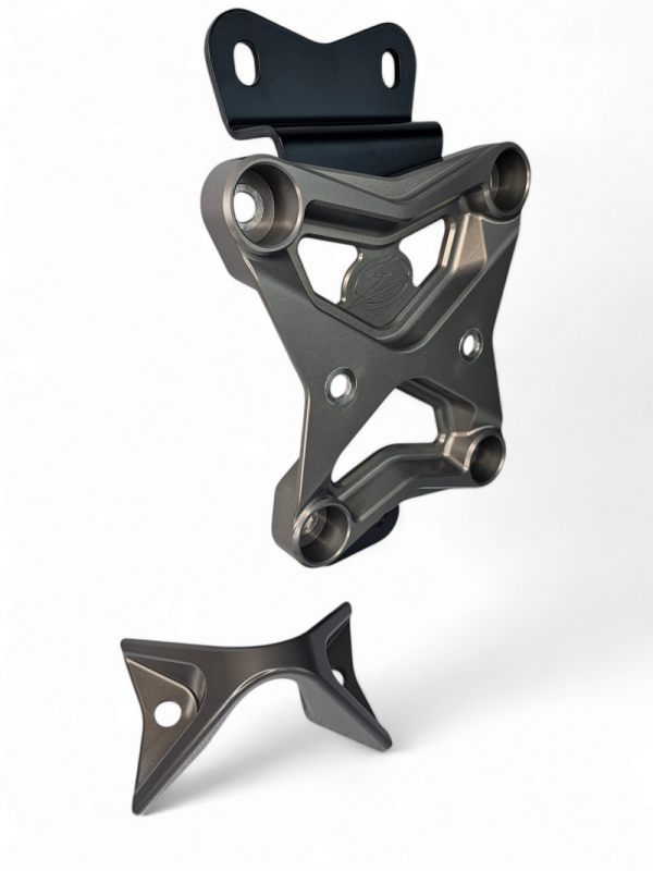 Elektric Offroad 2022+ Can Am X3 Maverick 10 Bolt Radius Rod Plate With Pull Hook (Gun Metal)