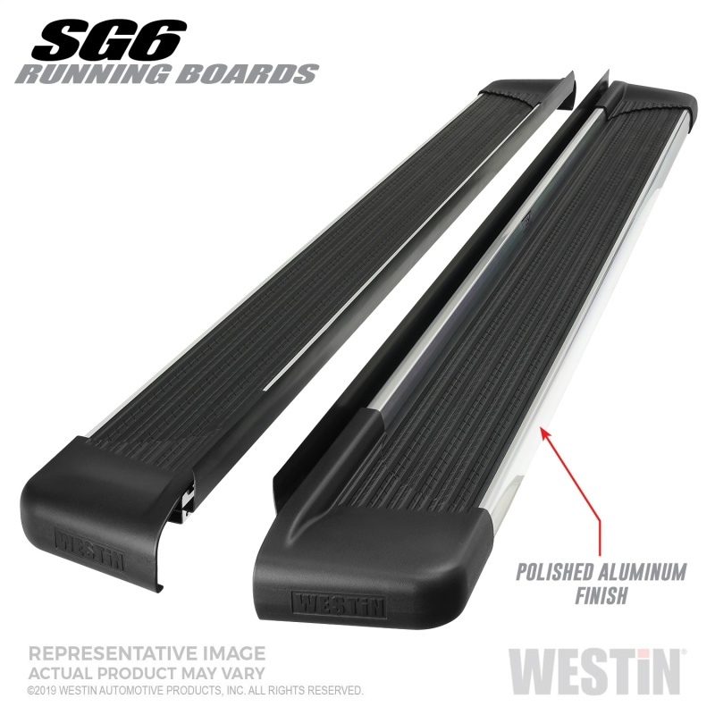 Westin SG6 Polished Aluminum Running Boards 74.25 in - Polished thumbnail 9