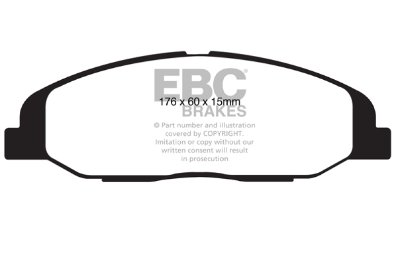EBC 08-13 Cadillac CTS 3.0 Ultimax2 Front Brake Pads thumbnail 2