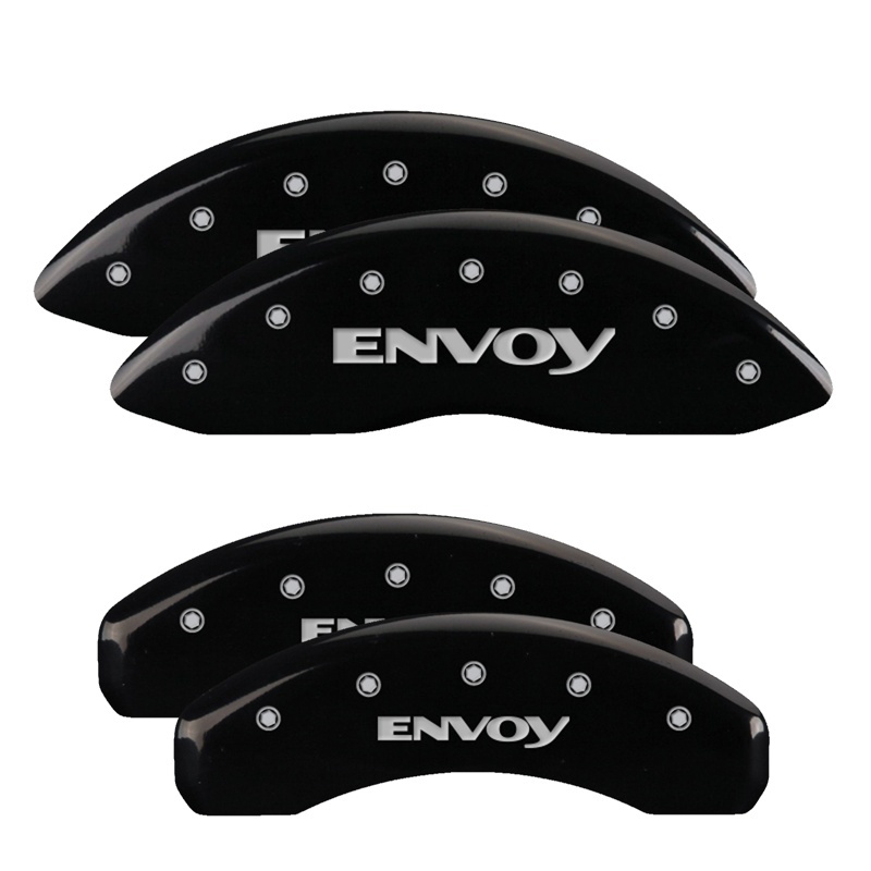 MGP 4 Caliper Covers Engraved Front & Rear MOPAR Black finish silver ch thumbnail 5
