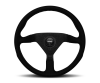 Momo Prototipo Steering Wheel 350 mm - Black Leather/Wht Stitch/Brushed Spokes thumbnail 2