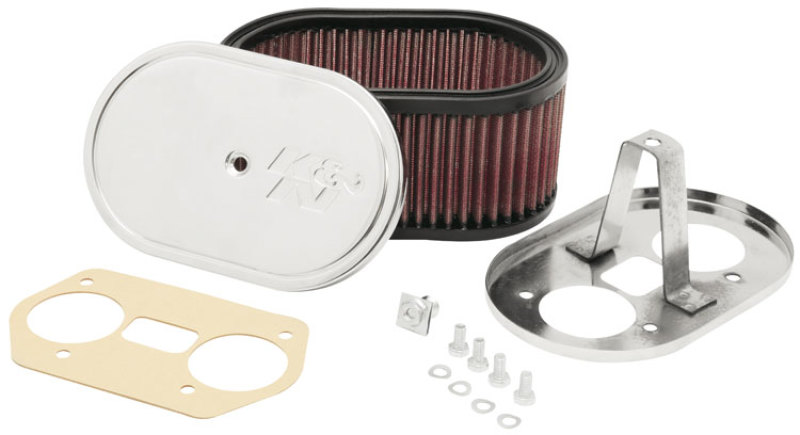 K&N Custom Oval Red Race Filter 7in L x 4-1/2in W 3-1/4in H thumbnail 3