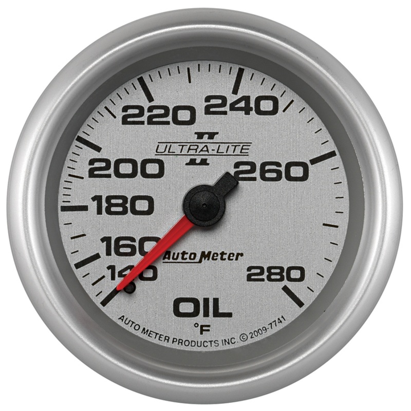 AutoMeter Gauge Oil Temp 2-5/8in. 140-280 Deg. F Mechanical Ultra-Lite II thumbnail 4