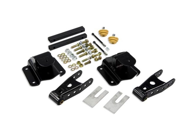 4" Drop Leaf Spring Shackle & Hanger Kit (Front Hanger/Rear Shackle)
SHACKLE & HANGER KIT | 4 INCH DROP - 6584