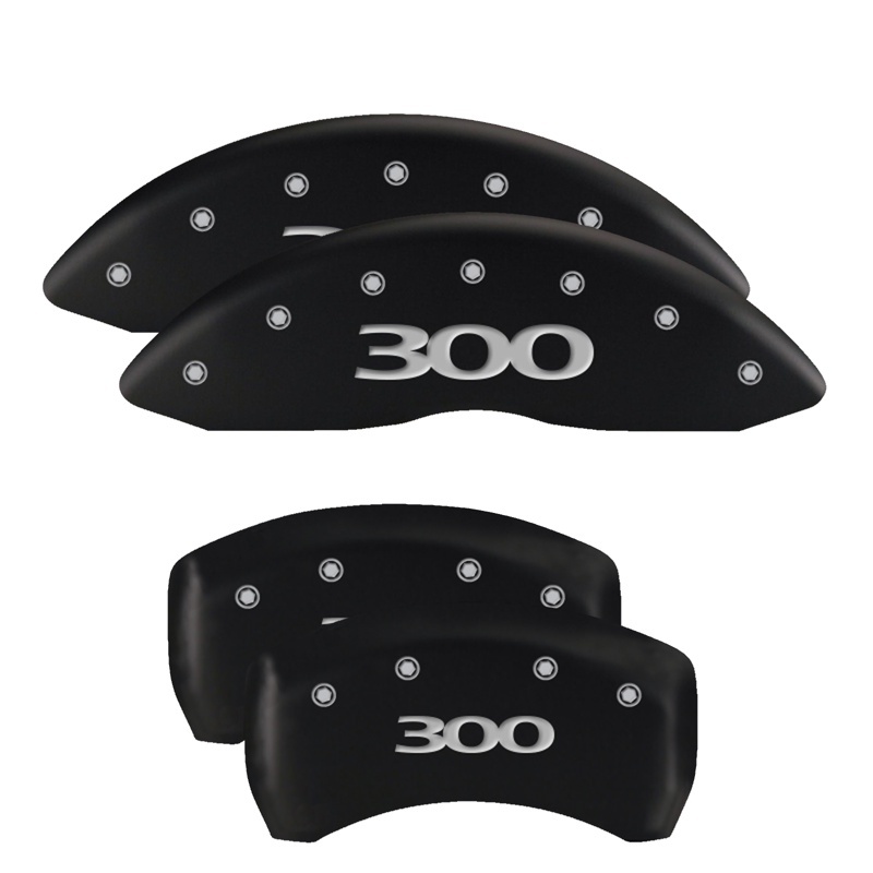 MGP 4 Caliper Covers Engraved Front & Rear 300 Black finish silver ch thumbnail 7