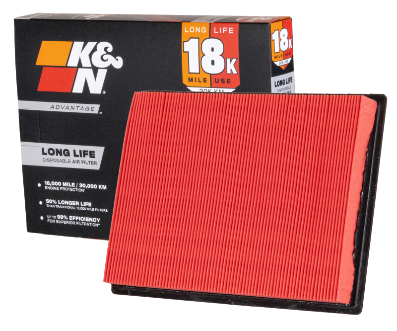 K&N Advantage Air Filter 18K Miles Nissan Sentra L4-2.5L F/I 07-12 thumbnail 2