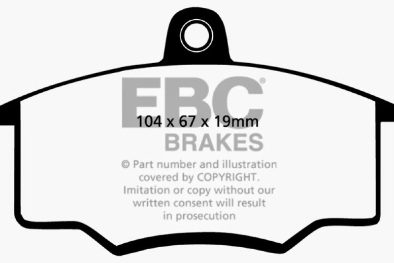 EBC Greenstuff Passenger Car Organic Brake Pads DP2310 Pads, Greenstuff, Organic, Front, Audi, Volkswagen, Set thumbnail 3