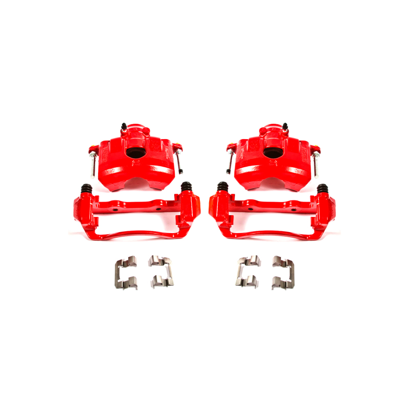 Power Stop 08-11 Ford Focus Front Red Calipers w/Brackets - Pair