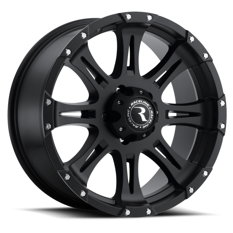 Raceline 981 Raptor 18x9in / 5x150 BP / 25mm Offset / 110.3mm Bore - Satin Black Wheel thumbnail 4