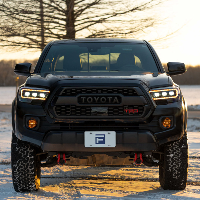 Form Lighting 2016-2023 Toyota Tacoma LED Projector Headlights with Selectable DRL Chrome (Pair)