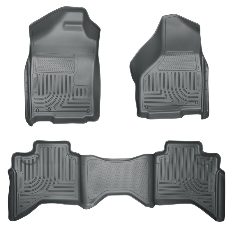 Husky Liners 03-08 Dodge Ram 1500/2500/3500 Quad Cab WeatherBeater Combo Gray Floor Liners thumbnail 6