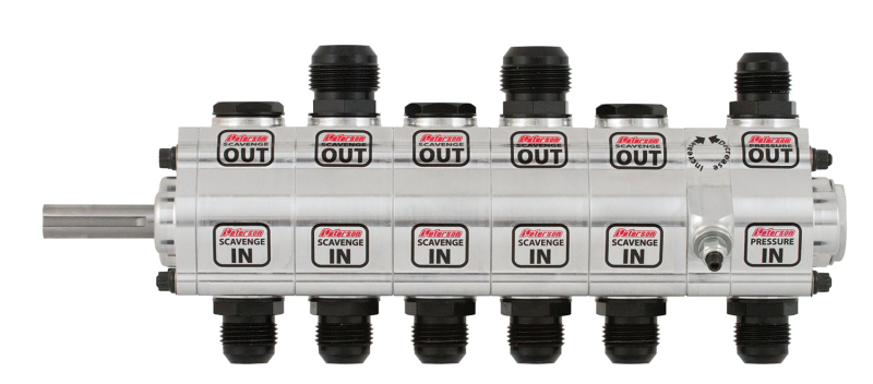 Peterson Fluid Systems R4 6-Stage Oil Pump - Right Side Mount - HV - Rear Drive - Front Pressure