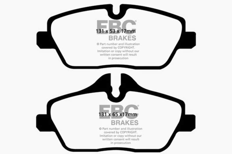 EBC 14+ Mini Hardtop 1.5 Turbo Cooper Yellowstuff Front Brake Pads thumbnail 7