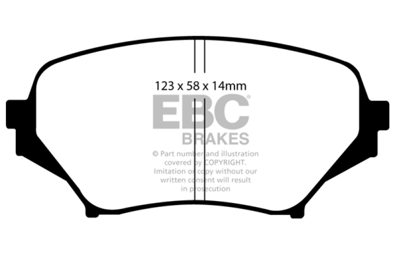 EBC 06-15 Mazda Miata MX5 2.0 Redstuff Front Brake Pads thumbnail 3