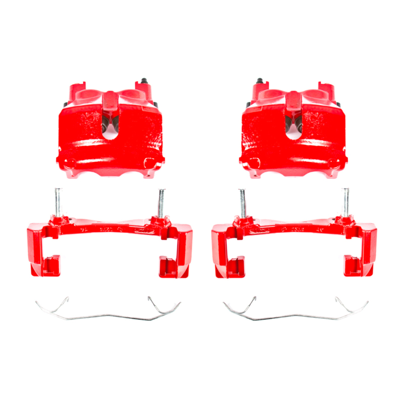 Power Stop 99-02 Jeep Grand Cherokee Front Red Calipers w/Brackets - Pair
