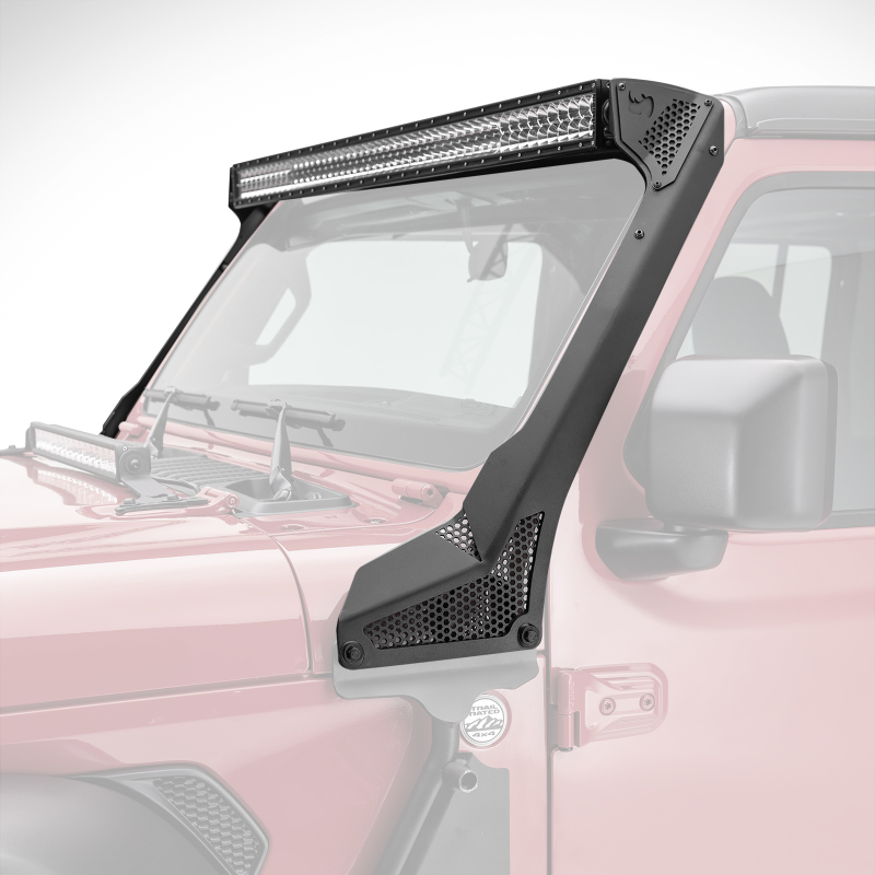 Go Rhino 18-20 Jeep Wrangler JL/JLU/Gladiator JT XE Windshield Light Bar Mount - 50in Single Row thumbnail 6