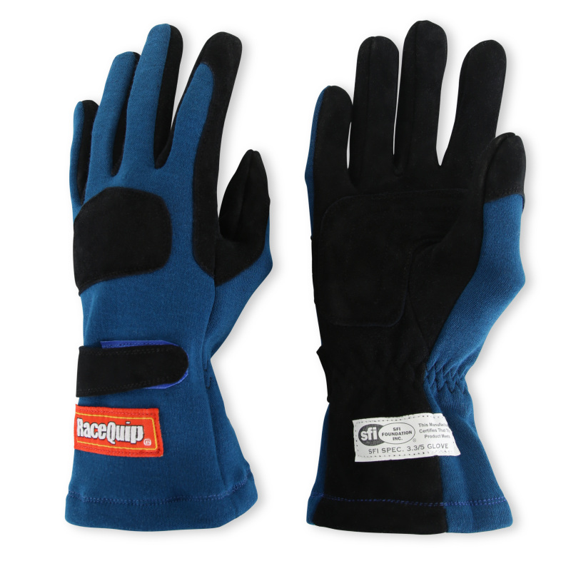 RaceQuip Blue 2-Layer SFI-5 Glove - Large thumbnail 5