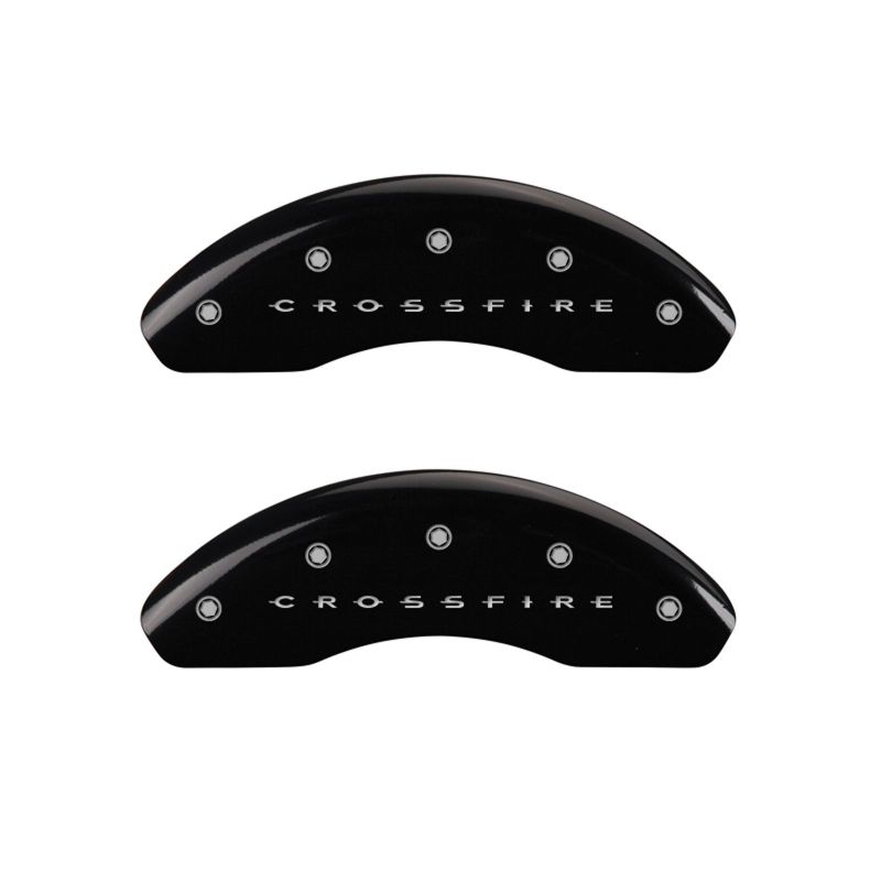 MGP 4 Caliper Covers Engraved Front & Rear Crossfire Black finish silver ch thumbnail 4