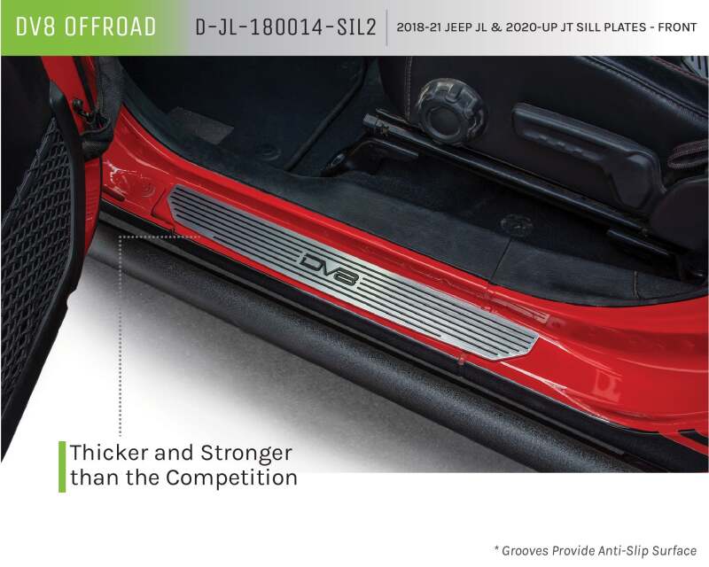 DV8 Offroad 2018-2019 Jeep Gladiator JL 2 Door Front Sill Plates thumbnail 6