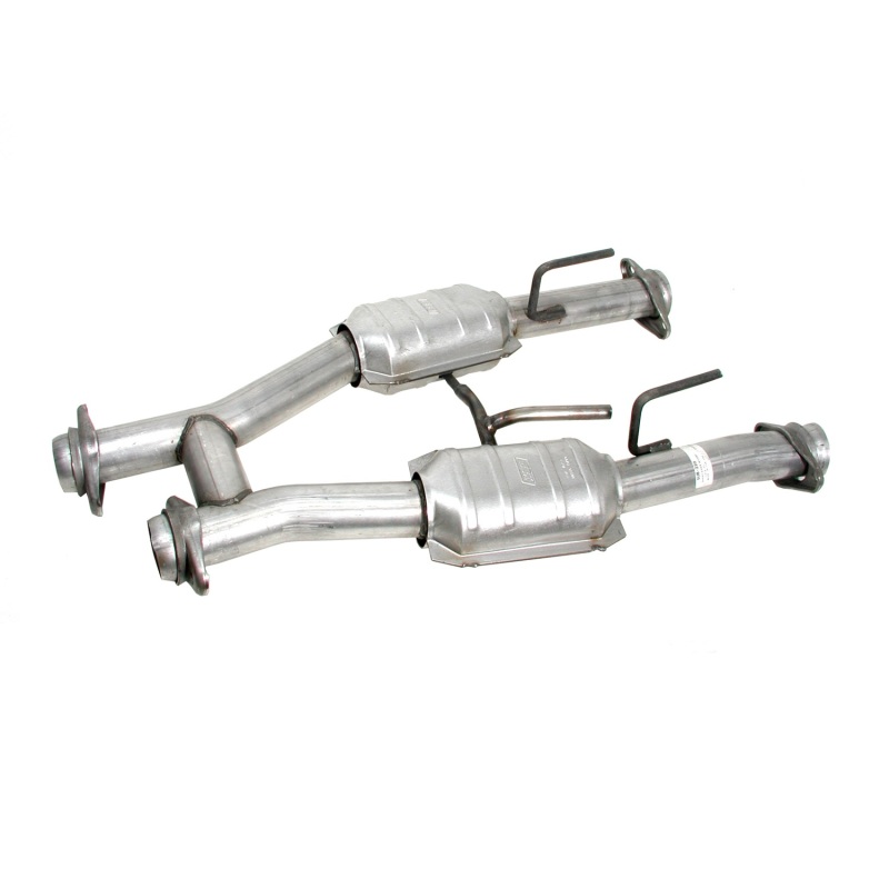BBK 96-04 Mustang 4.6 GT / Cobra Short Mid H Pipe w Catalytic Converters 2-1/2 For Long Tube Headers thumbnail 2