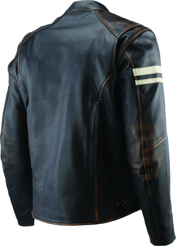 Kuryakyn Leather By River Road Hoodlum Vintage Leather Jacket Black - Small thumbnail 7