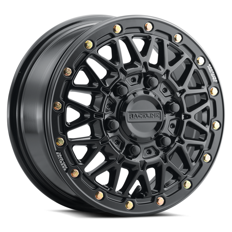 Raceline A15 Omega 15x7in / 5x114.3 BP / 25mm Offset / 68mm Bore - Gloss Black thumbnail 4
