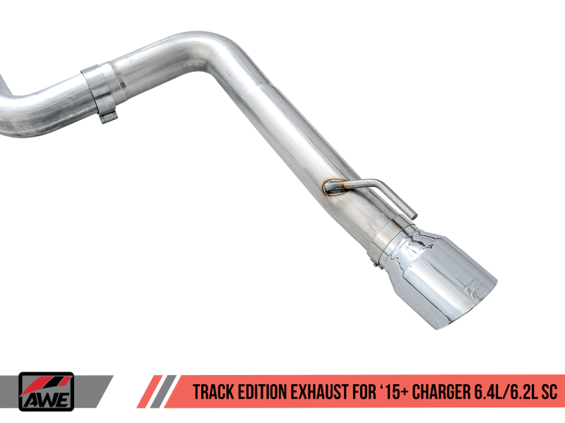 AWE Tuning 2015+ Dodge Charger 6.4L/6.2L Supercharged Track Edition Exhaust - Chrome Silver Tips thumbnail 6
