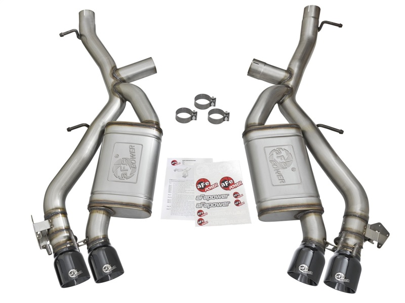 aFe MACH Force XP 3in 304 SS Axle-Back Exhaust Dual Exhaust (NPP) w/ Black Tips 16-17 Camaro SS V8 thumbnail 6