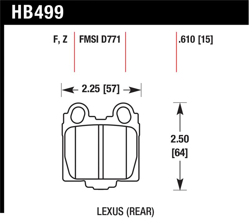 Hawk 00-05 Lexus IS300 HPS Street Rear Brake Pads