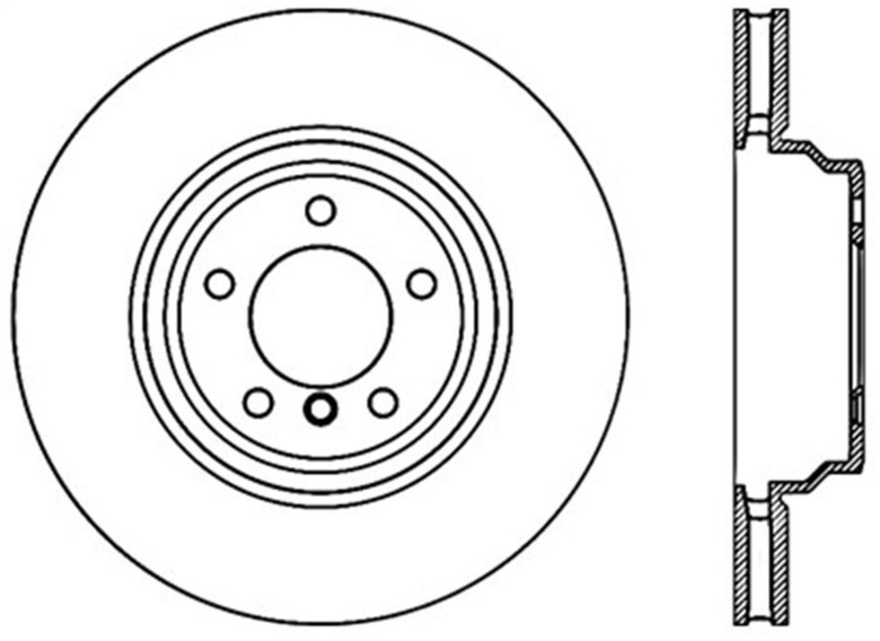 StopTech 07-09 BMW 335 (E90/E92/E93) Slotted & Drilled Left Front Rotor thumbnail 4