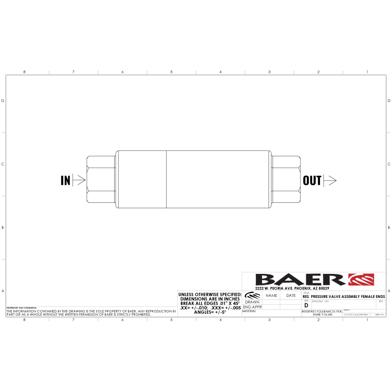 Baer Brakes Residual Valve - 2LB, 3/8 IFF Fittings thumbnail 2