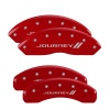 MGP 4 Caliper Covers Engraved Front & Rear With stripes/Journey Red finish silver ch thumbnail 8