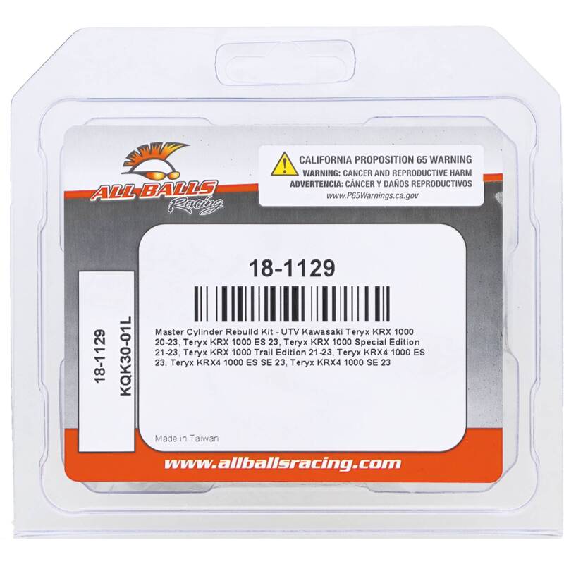 All Balls Racing Master Cylinder Rebuild Kit thumbnail 3