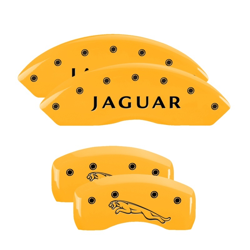 MGP 4 Caliper Covers Engraved Front Acura Engraved Rear TLX Yellow finish black ch thumbnail 7