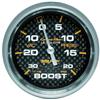 Autometer Carbon Fiber II 66.7mm Mechanical Vacuum / Boost Gauge 30 In. HG/20 PSI thumbnail 8