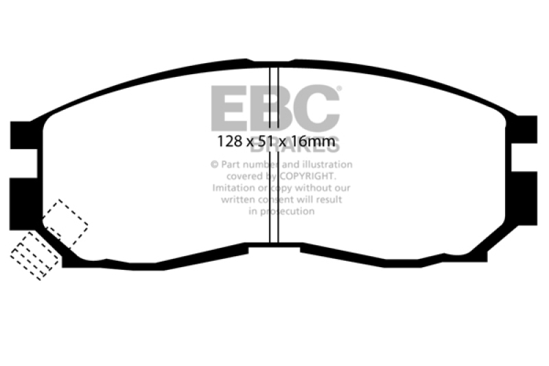 EBC 95-99 Chrysler Sebring Coupe 2.0 Ultimax2 Front Brake Pads thumbnail 2