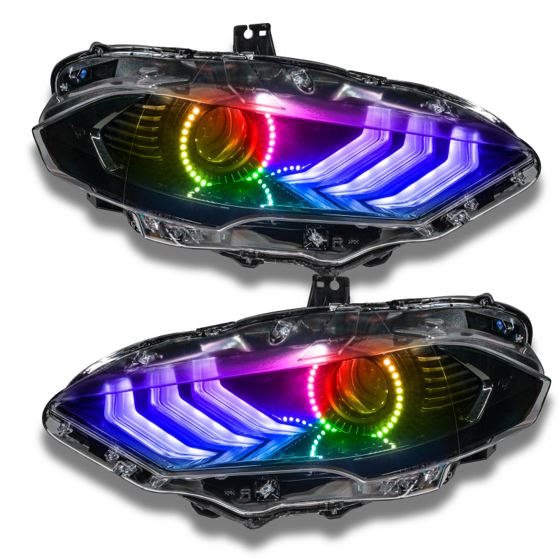 Oracle 18-21 Ford Mustang DRL Upgrade w/ Halo Kit - ColorSHIFT w/ Simple Controller