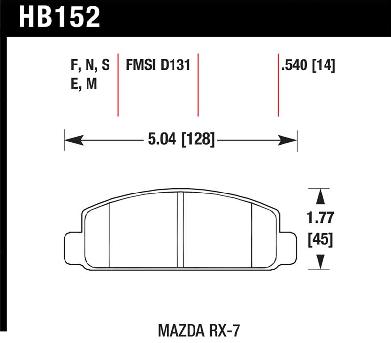 HAWK HPS Brake Pad Sets