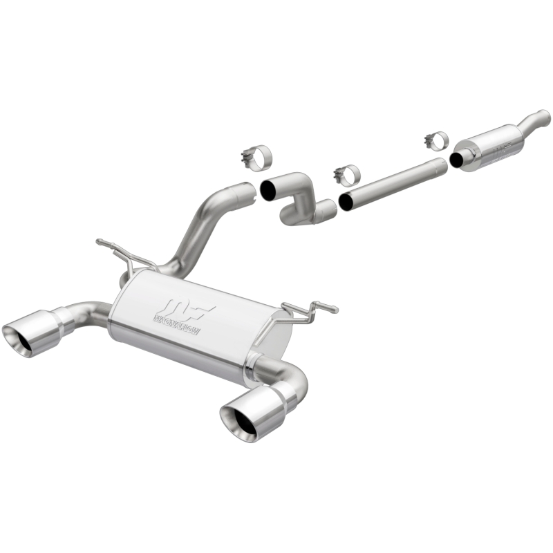 MagnaFlow 2018 Jeep Wrangler L4-2.0L 3in 409SS Cat-Back Exhaust System w/Dual Split Rear Exit thumbnail 4