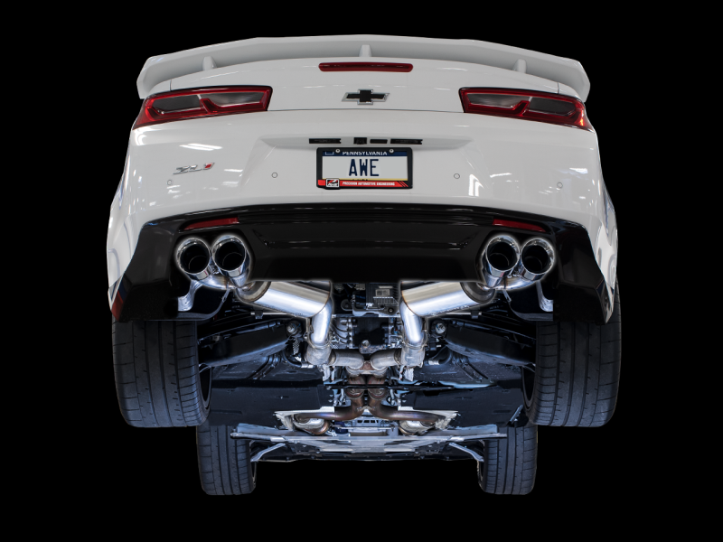 AWE Tuning 16-19 Chevrolet Camaro SS Axle-Back Exhaust - Touring Edition (Quad Chrome Silver Tips) thumbnail 9