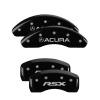 MGP 4 Caliper Covers Engraved Front Acura Engraved Rear RSX Black finish silver ch thumbnail 8