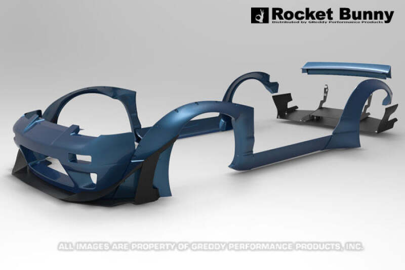 GReddy 89-93 Nissan 240SX Full Rocket Bunny 180/240SX Wide Body Aero Kit w/ Wing thumbnail 9
