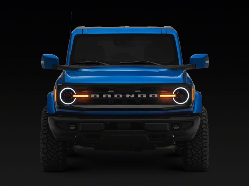 Raxiom 21-26 Ford Bronco LED Halo Headlights with White Backlight- Black Housing- Clear Lens thumbnail 9