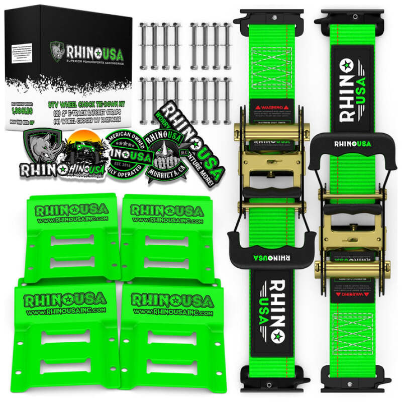 Rhino USA Utv Wheel Chock Tie-Down Kit (2-Wheel Kit) (Green)
Tie Strap