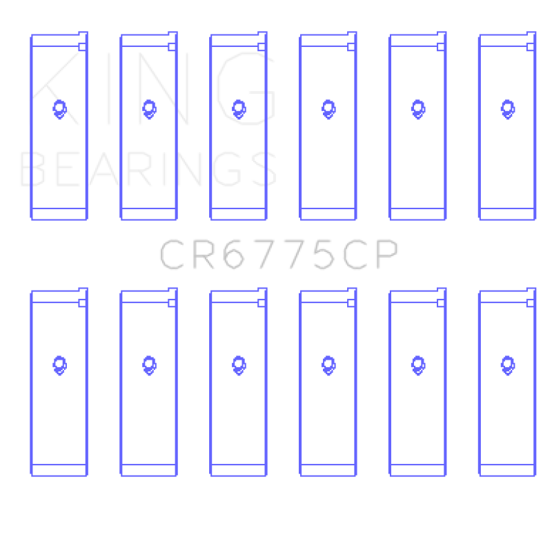 King Engine Bearings 01-06 Nissan 3.5L VQ35DE Connecting Rod Bearing Set (6 Pairs) thumbnail 2