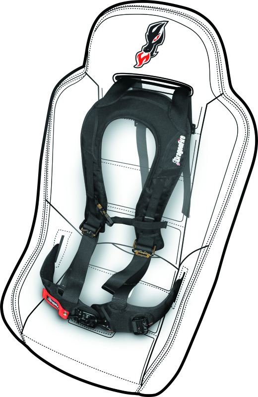 DragonFire Racing Harness Evo- Black thumbnail 4